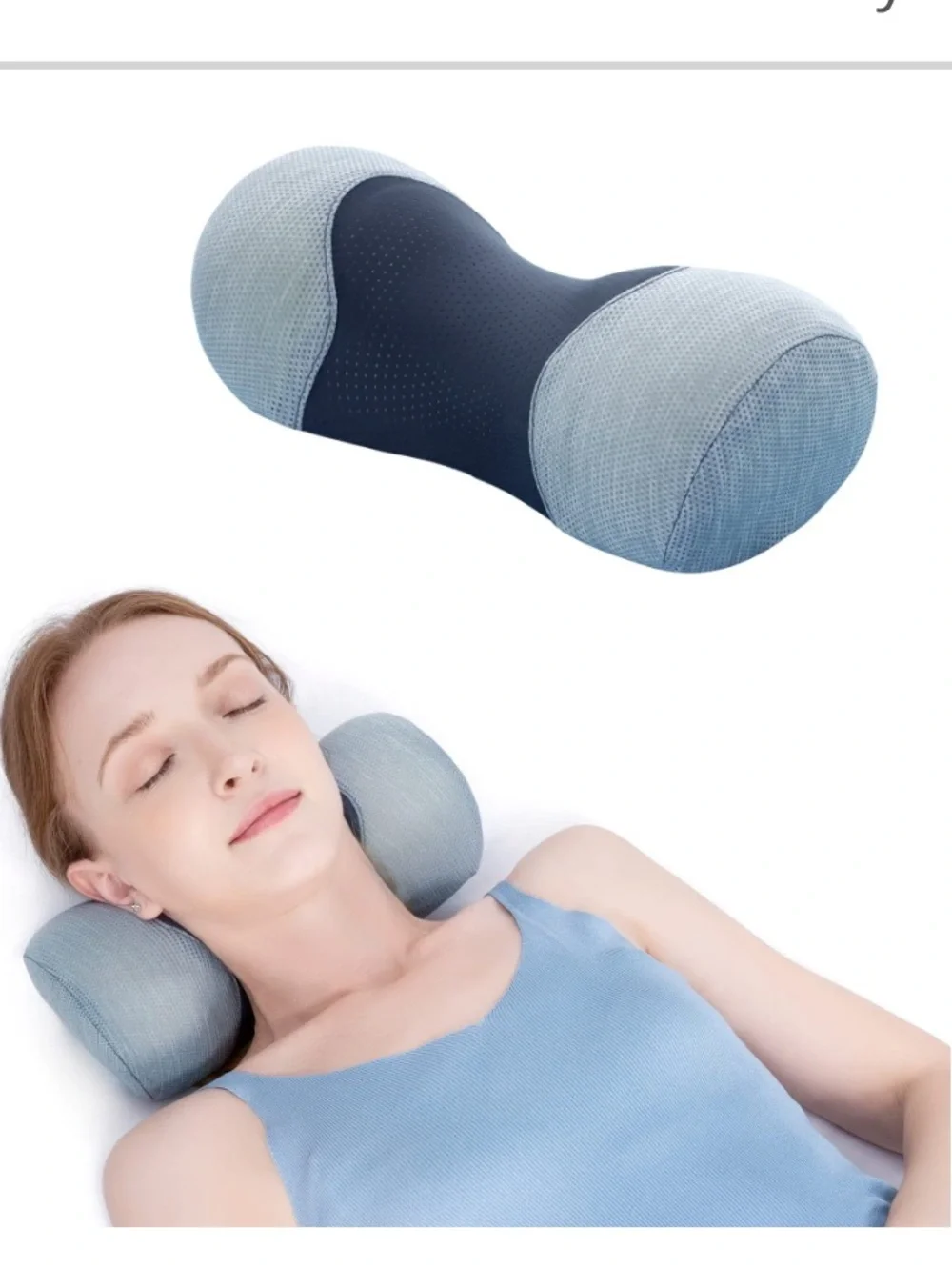 Small Neck Roll Pillow - GRAY